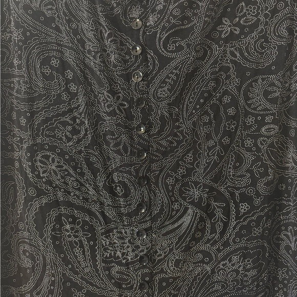 Briggs New York Black whimsical goth Paisley Skirt - Picture 5 of 6